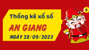 Thống kê phân tích XSAG Thứ 5 ngày 28/09/2023 - Thống kê giải đặc biệt phân tích cầu lô tô xổ số An Giang 28/09/2023